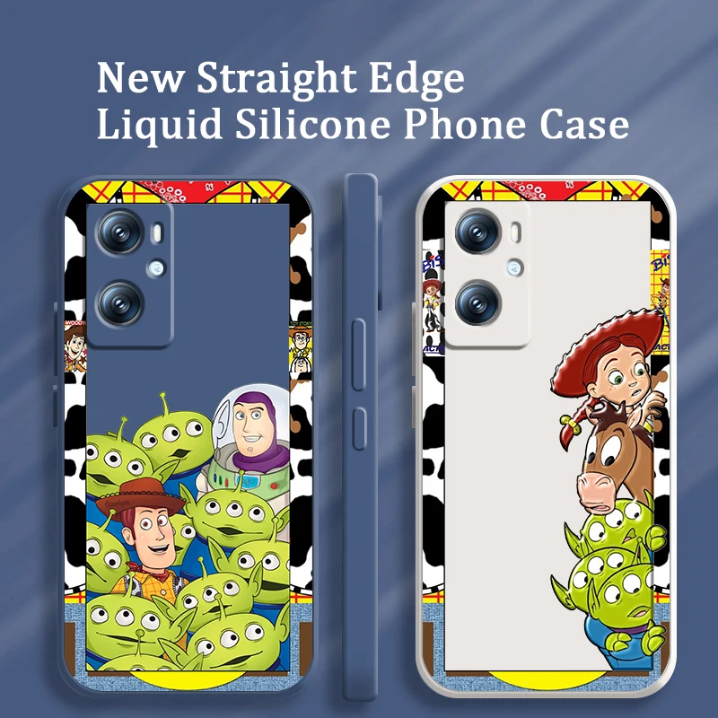 

Toy Story Disney Cute Luxury Liquid Rope Phone Case For OPPO Find X5 X3 Lite F21 A96 A94 A93 A77 A76 A74 A72 A57 A53S A16 A9 5G