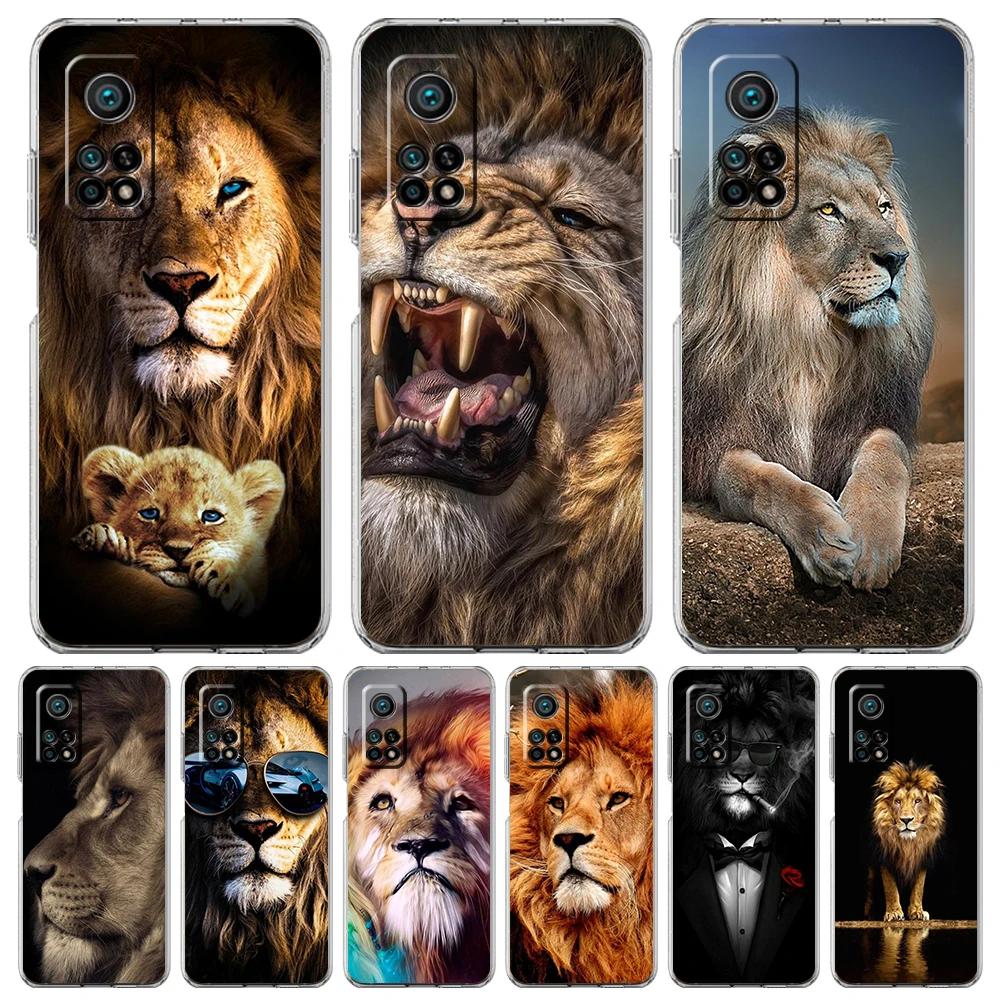 

Lion Animal Soft Transparent Phone Case For Xiaomi Mi Poco X3 X4 NFC F3 M3 M4 12 11 Ultra 11T 11X Pro Lite 5G Shell Fundas Coque