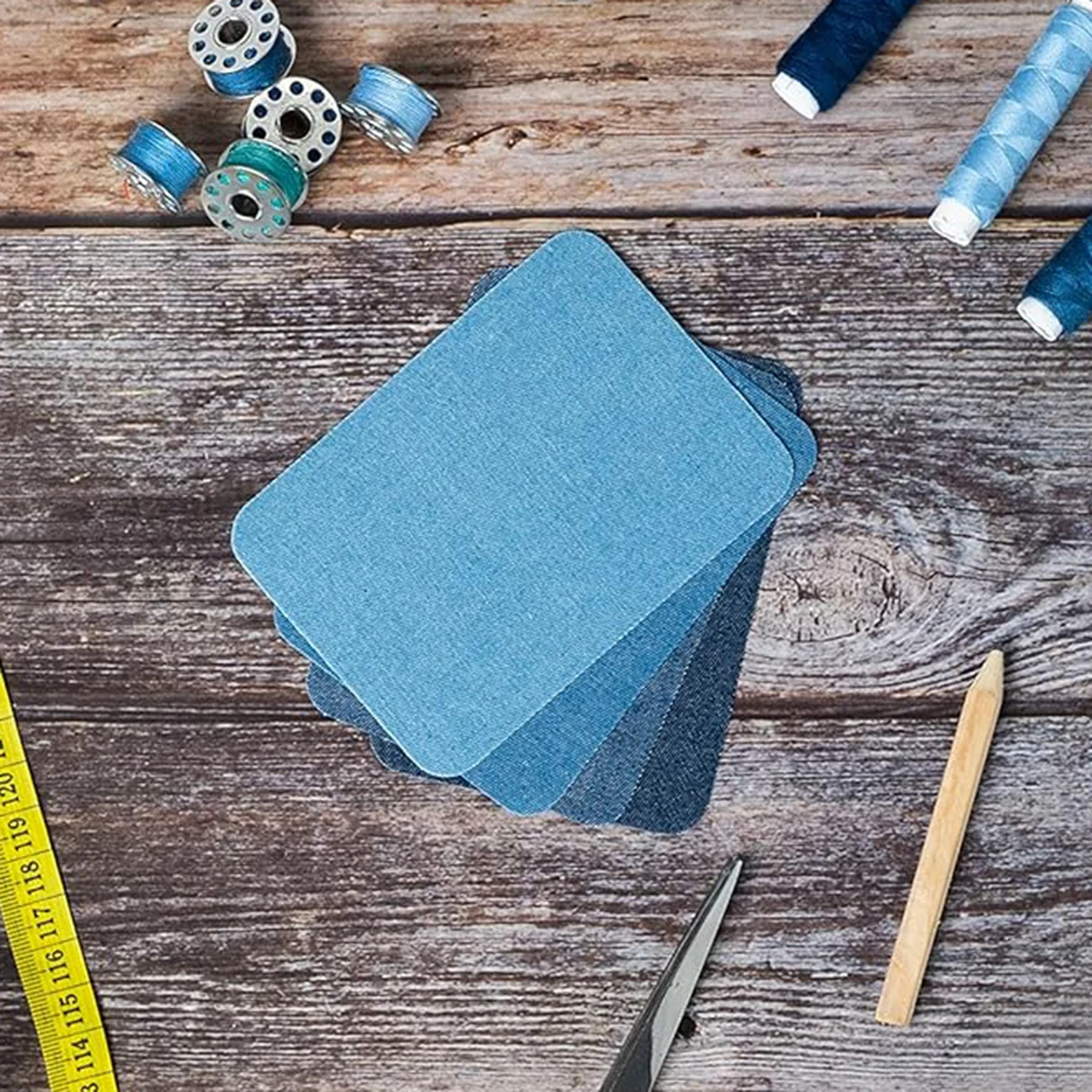 Джинсовые вырезы прямоугольные овальные клейкие нашивки тканевые для локтей