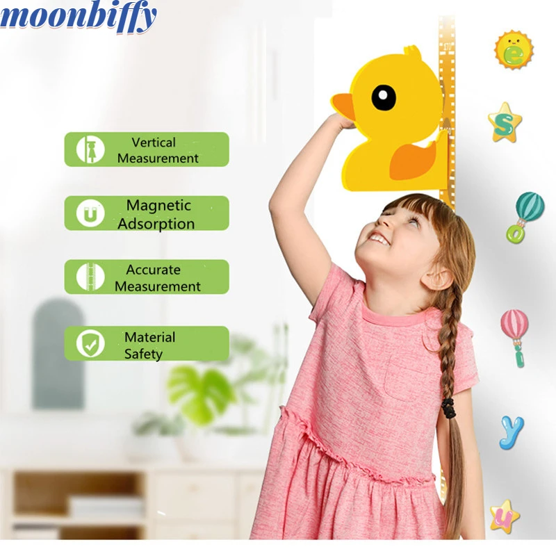 

Wall Stickers Height Measuring Ruler Magnetic Adsorpt Measurement Children Sticker Paper Cartoon Animal for Kids Room Decoration