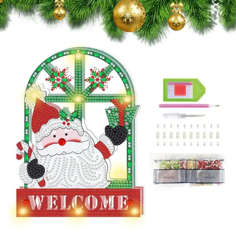 

Crystal Rhinestone Christmas Art Kit Crystal Rhinestone Christmas Craft Art Kit Full Round Drill Crystal Rhinestone Paint Kits