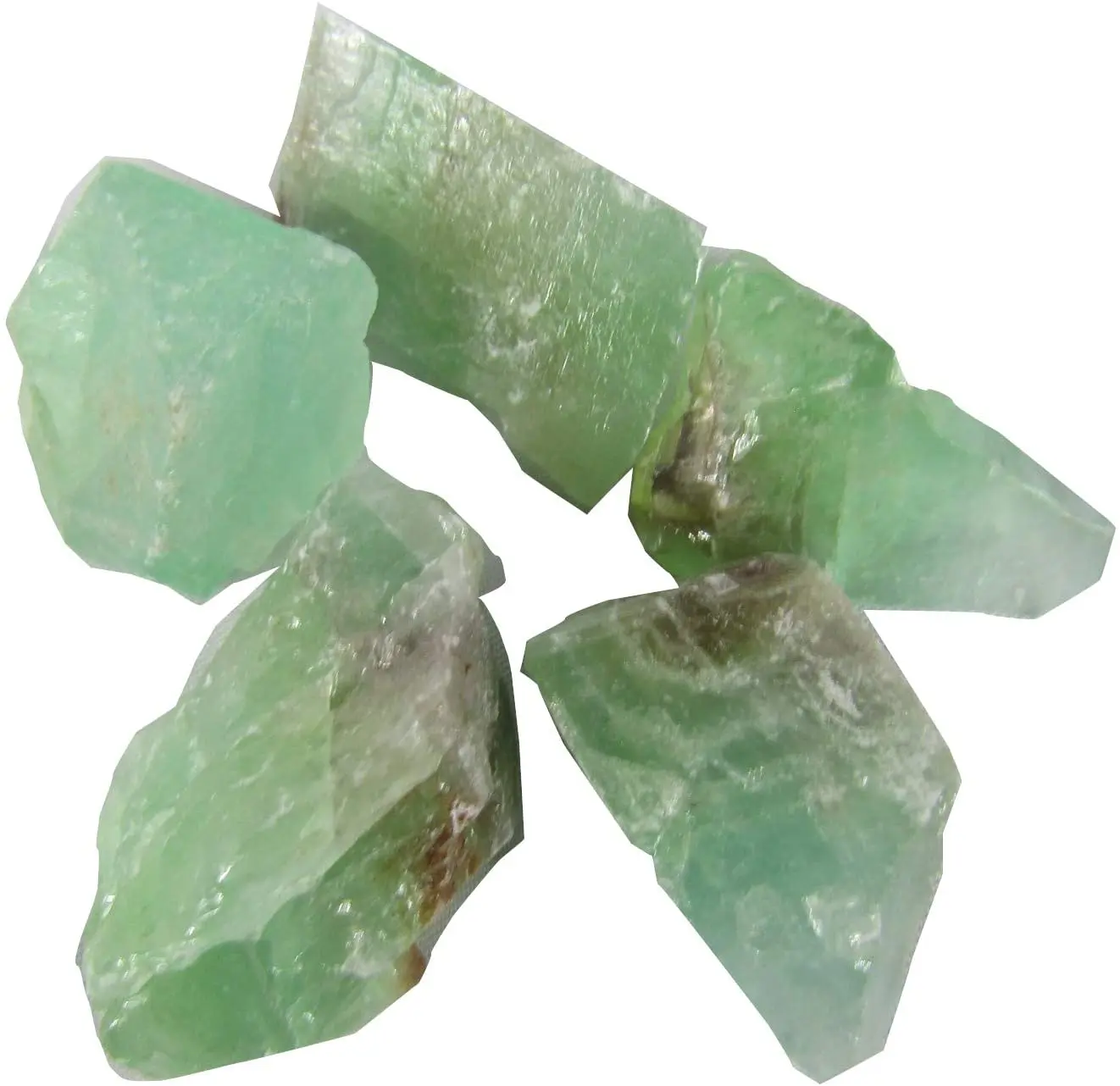

1 Lb Green Calcite Untumbled, Raw, Natural, 0.5"-2" Size