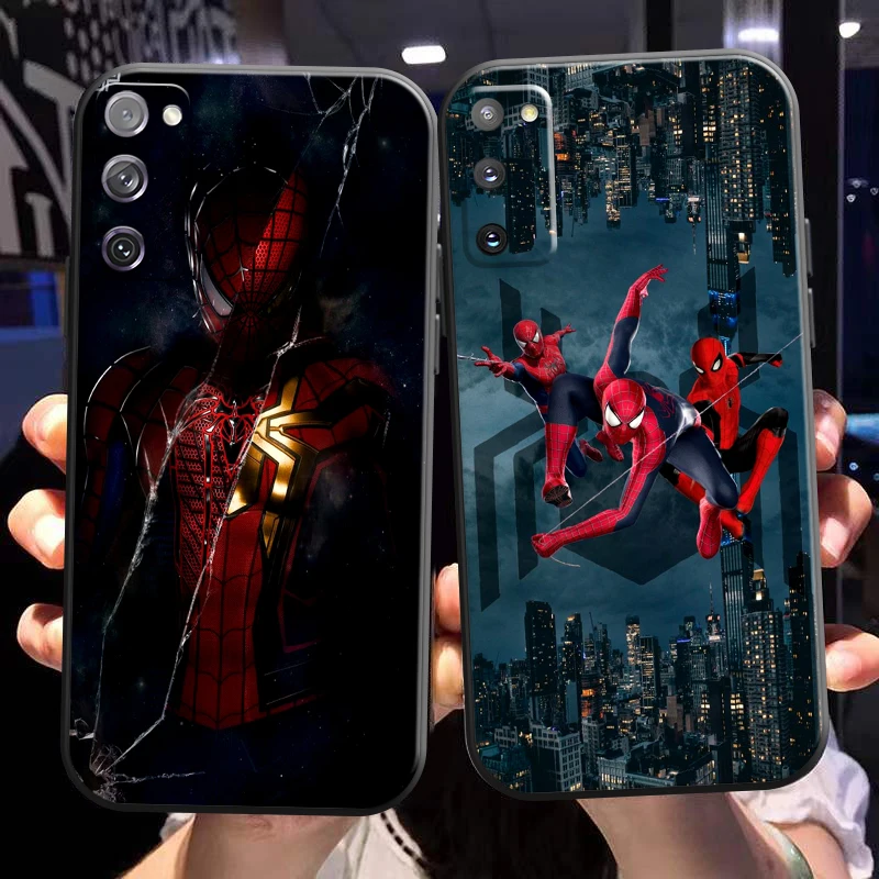 

Marvel Spiderman Venom Deadpool Phone Case For Samsung Galaxy S22 S21 S20 Plus Ultra FE 5G Funda TPU Liquid Silicon Coque