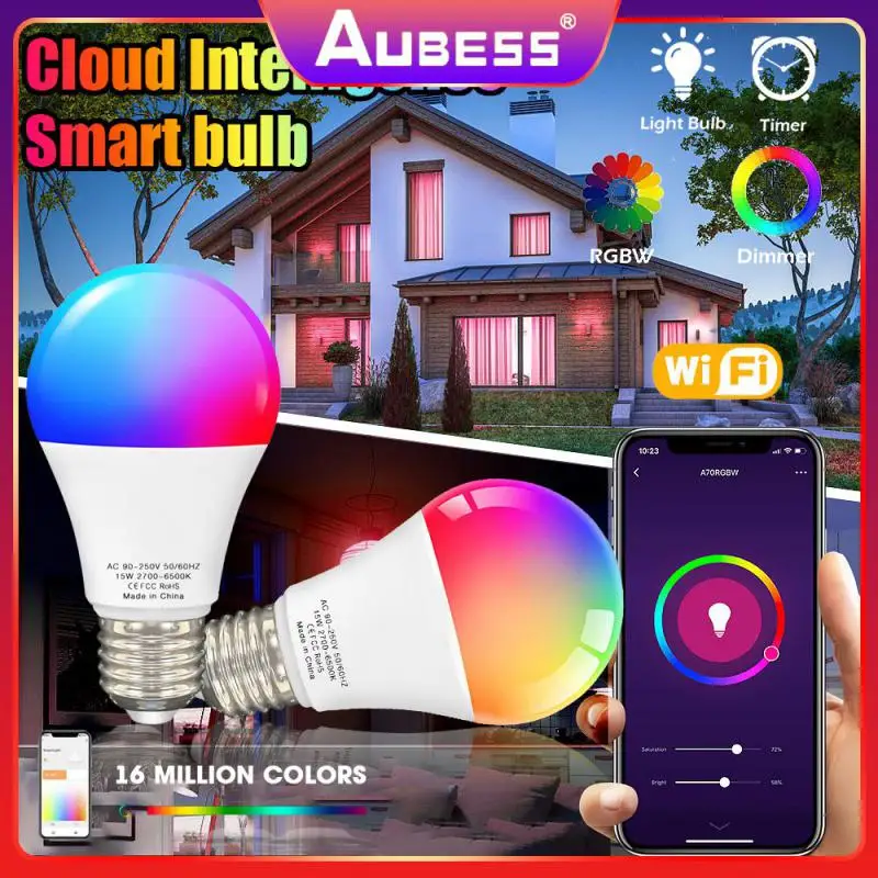

Smart Light Bulb Work With Alexa/google Home Rgb Smart Life Google Assistant 15w/9w E27 Bulb Led Decoration Smart Lamp