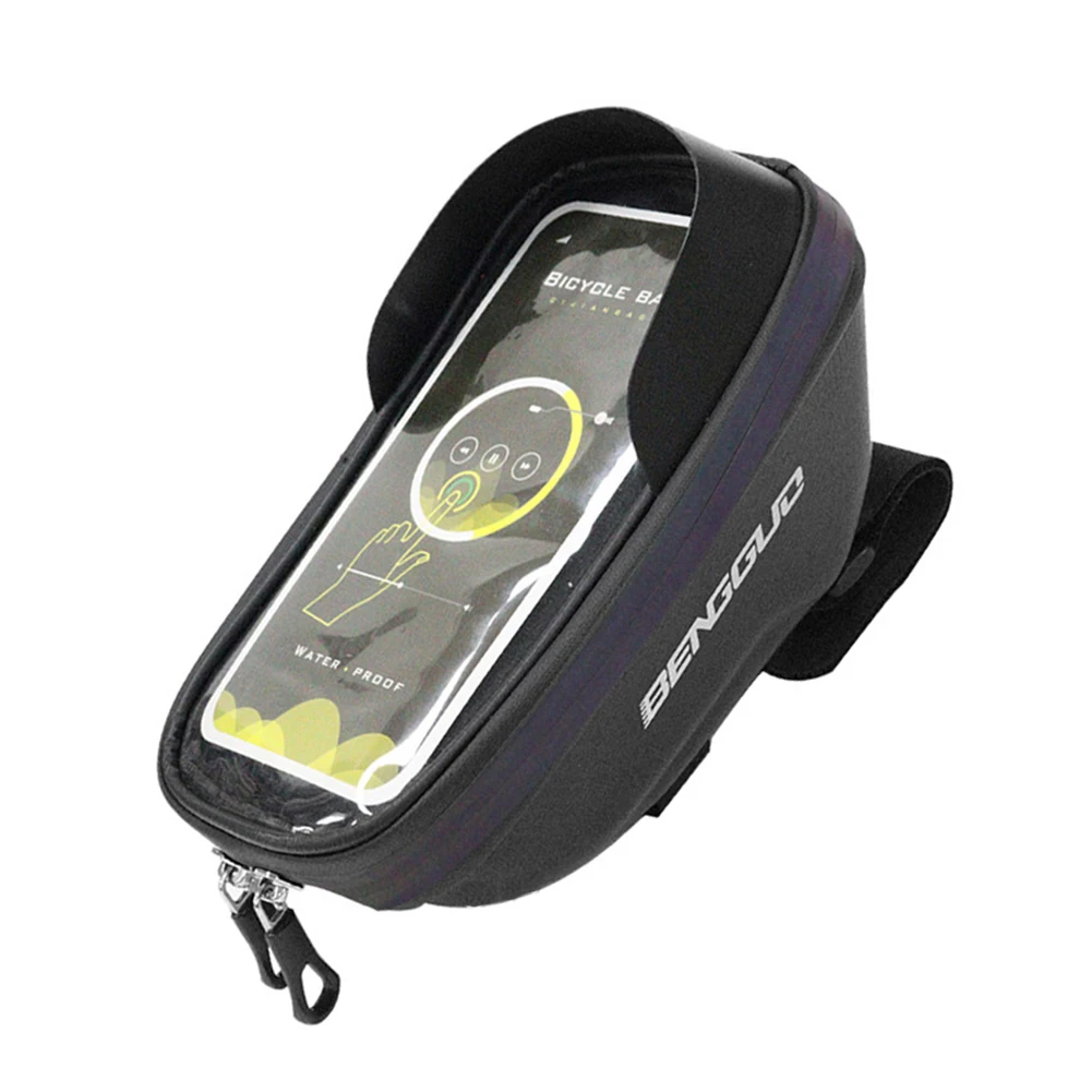

Bike Phone Holder Mount EVA Bag Bicycle Frame Handlebar Bag Waterproof Bike Tube Bag Mobile Phone Bag Touch Screen Riding Parts