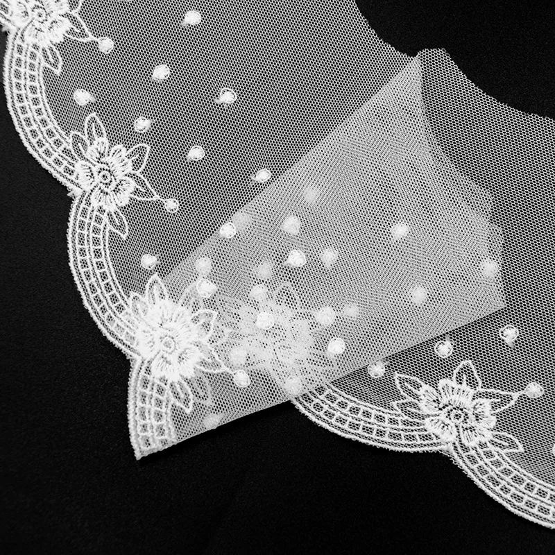 Хлопчатобумажная сетчатая кружевная ткань, 24 Ярда, 12 см в ширину, рукоделие, рукоделие, Швейные аксессуары ручной работы, украшение для платья, занавески, 805