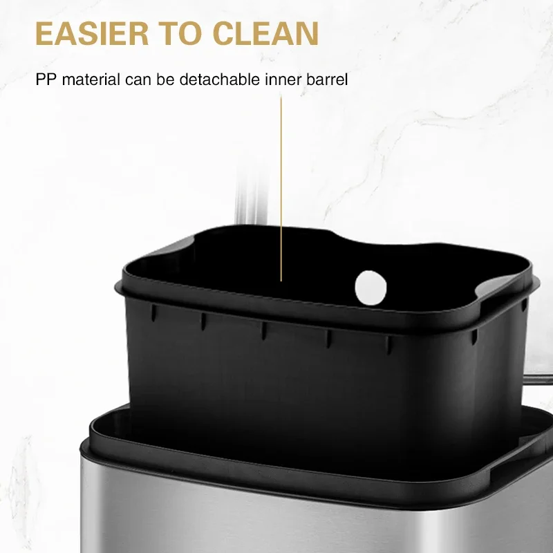 Кухонный мусорный бак из нержавеющей стали 13 л мусорная корзина для переработки