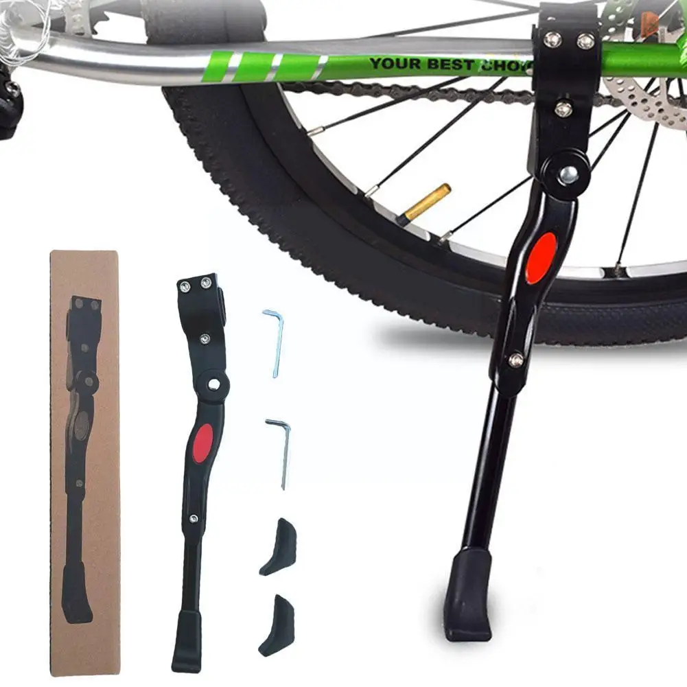 

Bike Stand Black Adjustable MTB Road Bicycle Kickstand Foot Bike Brace Stand Kick Support Bicycle Parking Side Mountain Rac M3Q7