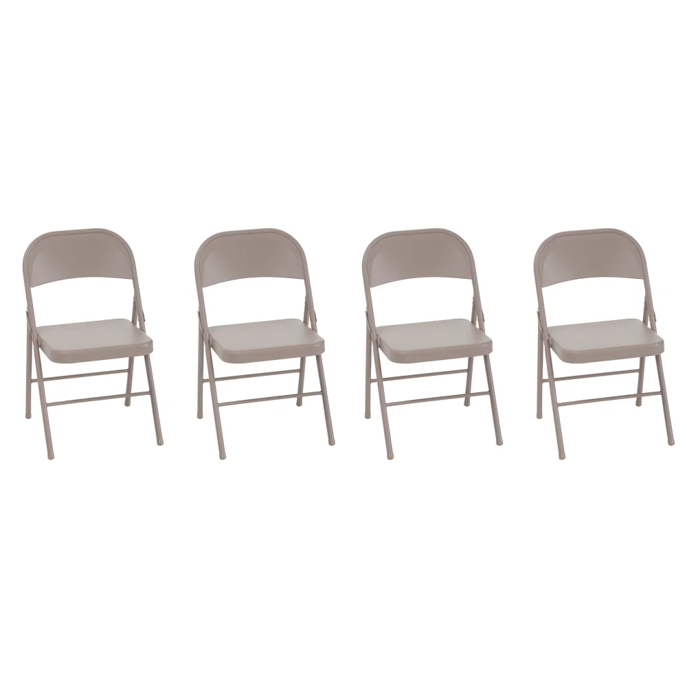 

COSCO All-Steel Folding Chair, Tan, 4-Pack
