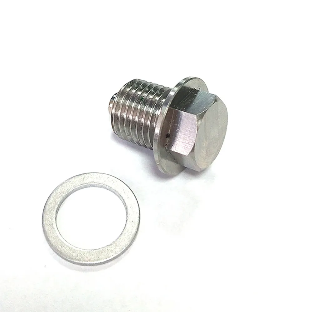 

M14*1.5Auto Screw Cap Magnetic Oil Drain Plug Neo Magnets Oil Drain Sump Nut Drain Bolt Silver For Auto Car Accessories tools