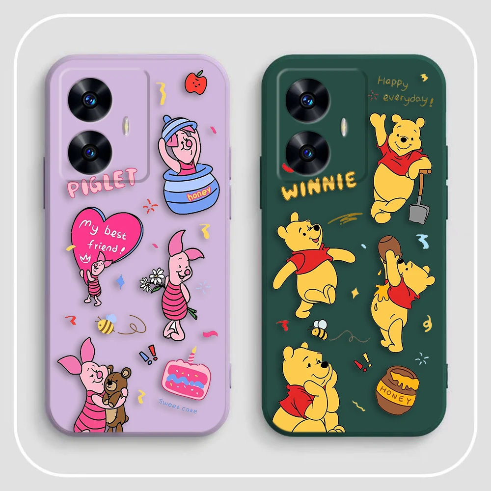 Чехол для телефона Пятачок Винни-Пух Тигра Realme C65 C63 C53 C35 C55 C33 C30 C21Y C20 C12 C11 GT 2 NARAO 20 30