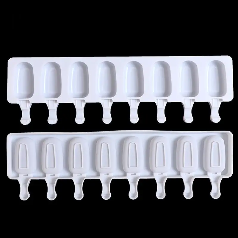 

8 Holes Silicone Ice Cream Mold Ice Pop Cube Popsicle Barrel Mold Dessert DIY Mould Home DIY Popsicle Maker Mould Kitchen Tool