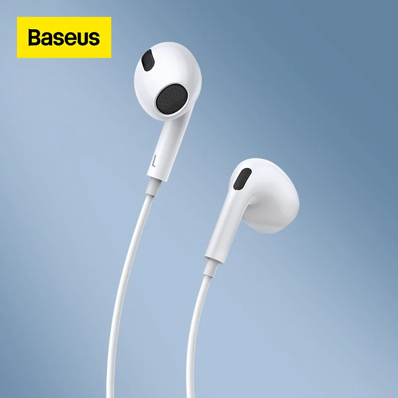 Baseus C17 Type-C наушники-вкладыши Проводная гарнитура с микрофоном для смартфона |