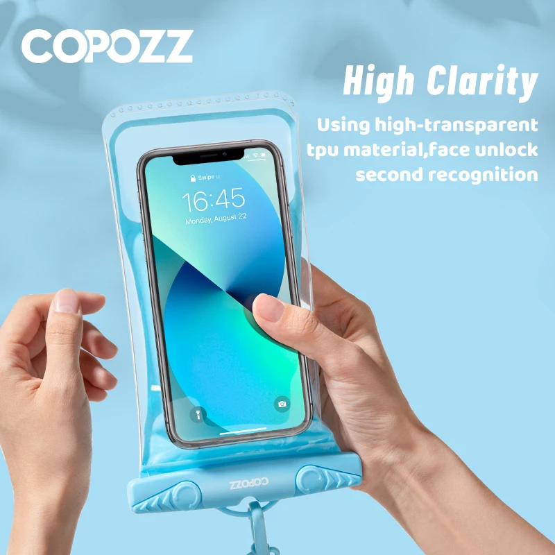 COPOZZ Skiing&Snowboarding Waterproof Phone Case Cover Touchscreen Mobilephone Diving Bag Pouch for iPhone Xiaomi Samsung Meizu