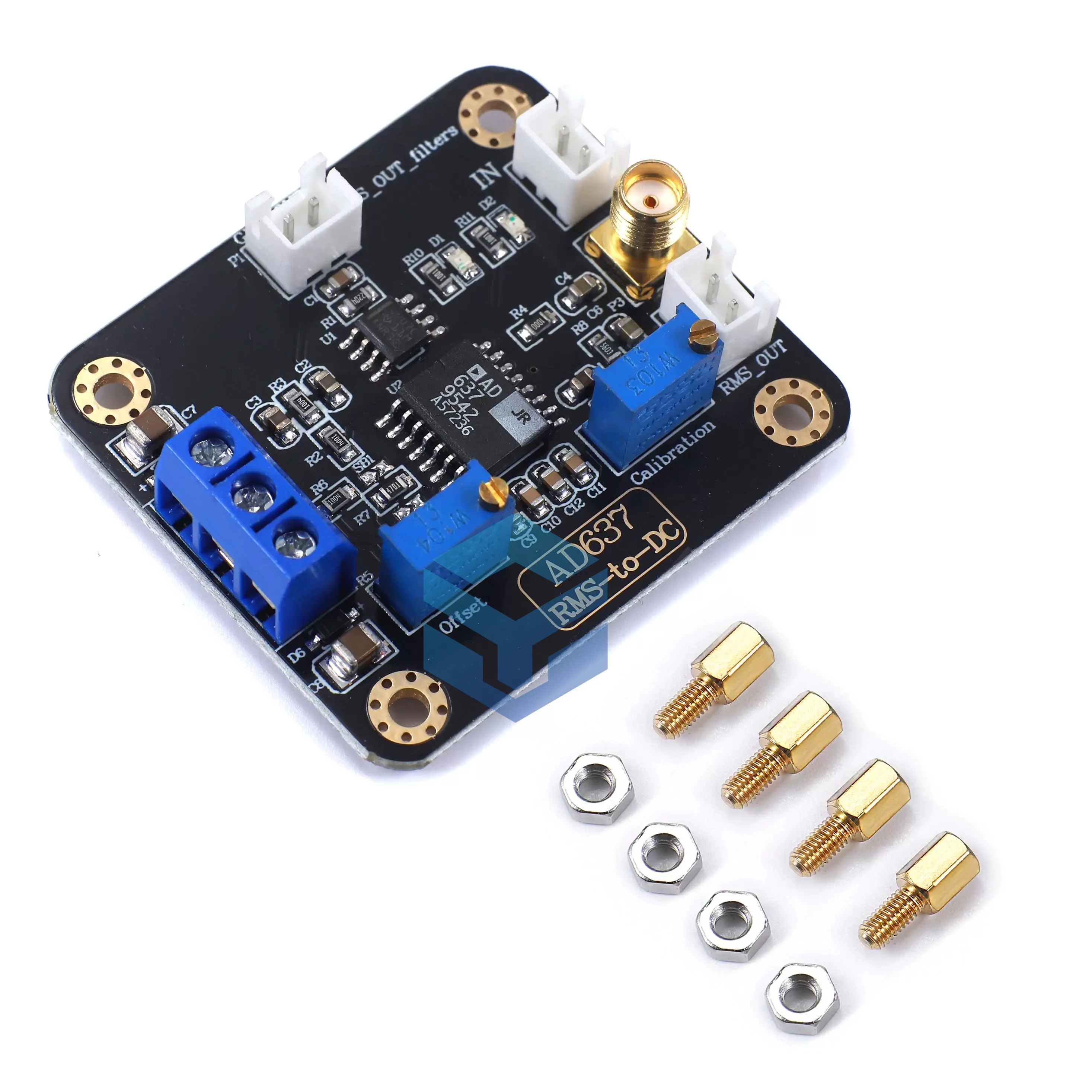 

Модуль AD637 среднеквадратический детектор, детектор пикового напряжения, функция фильтра для сбора данных переменного тока, демонстрационная плата