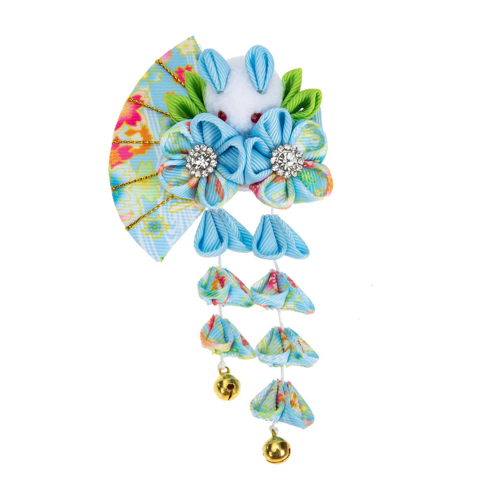 

Tassel Bell Hair Accessory Women Decor Rhinestones Rabbit Hairpin Alloy Clip Hanfu Headdress Girl Child