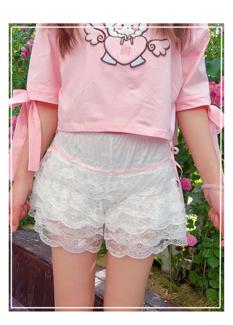 Solid Color Casual Thin Base Shorts Fashion Underlay Pants with Elastic Waist Shorts Edges Summer 2023 Women's Bottoming Shorts