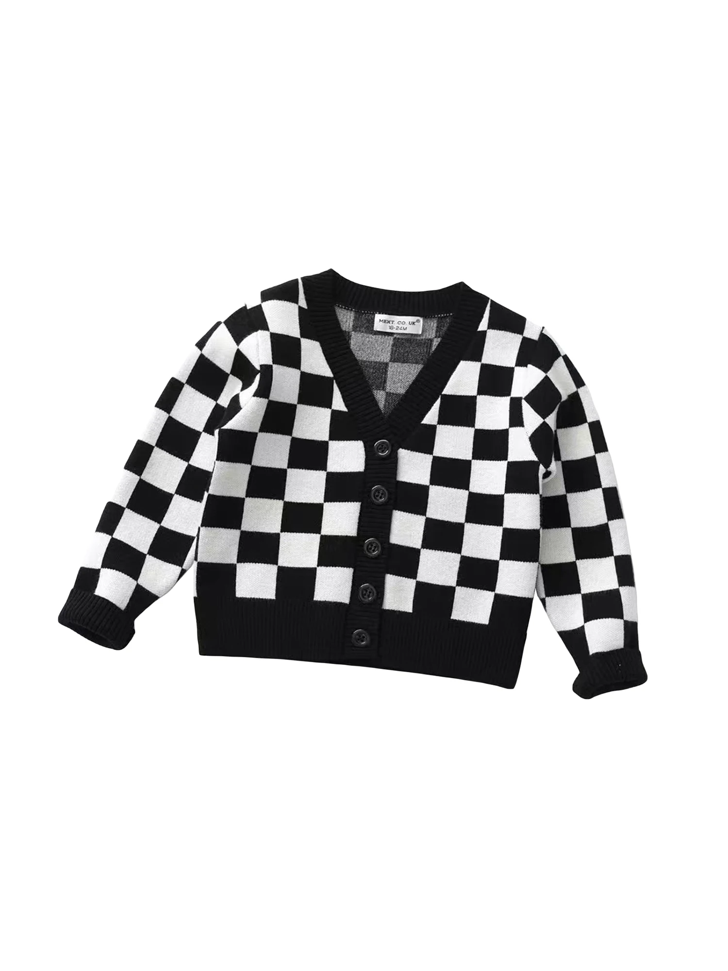 

Кардиган детский трикотажный однотонный с круглым вырезом и длинными рукавами