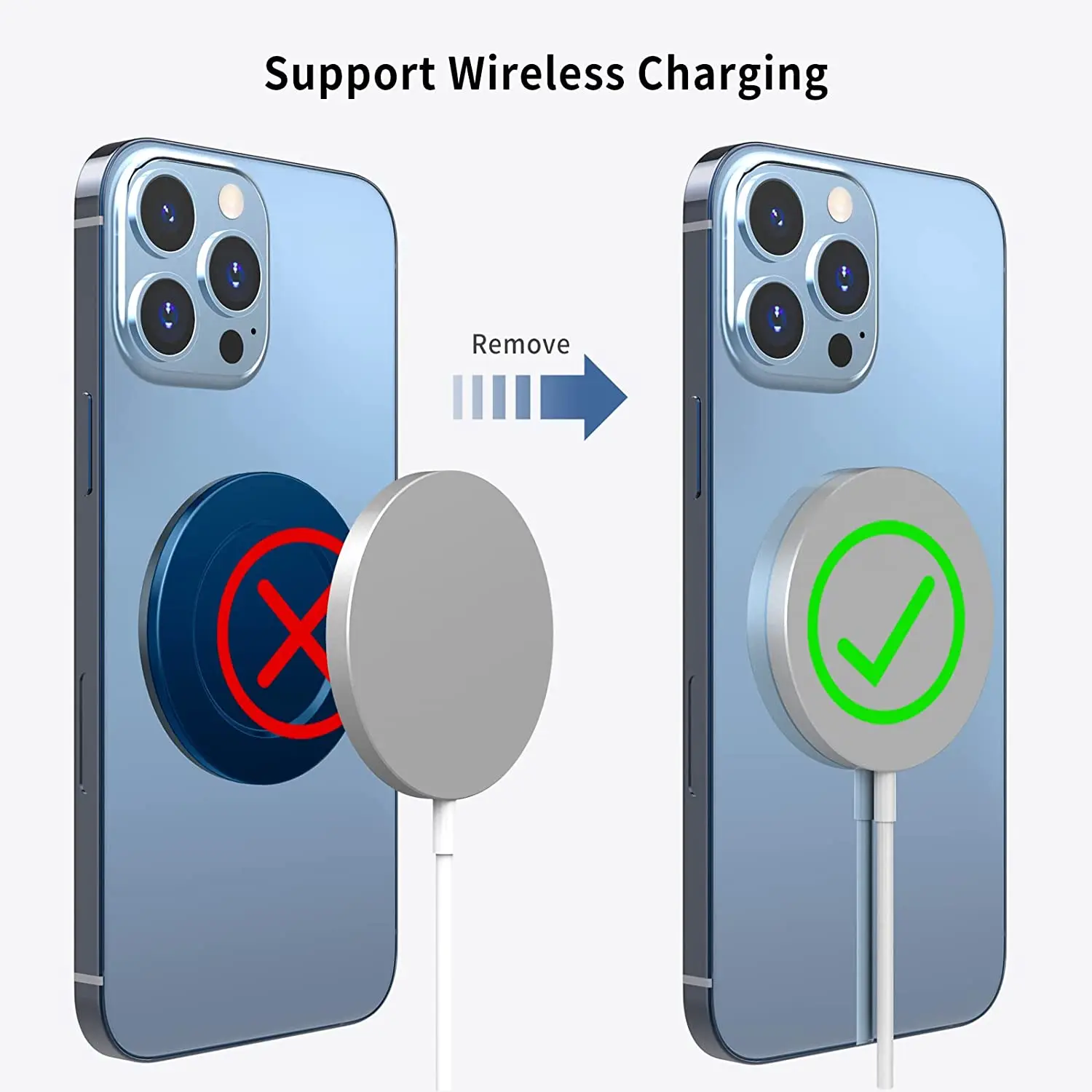 Magnetic Base for Iphone 13 12 Magsafe Socket Base Removable and Wireless Charge Compatible Works with Socket Grip Phone Holder