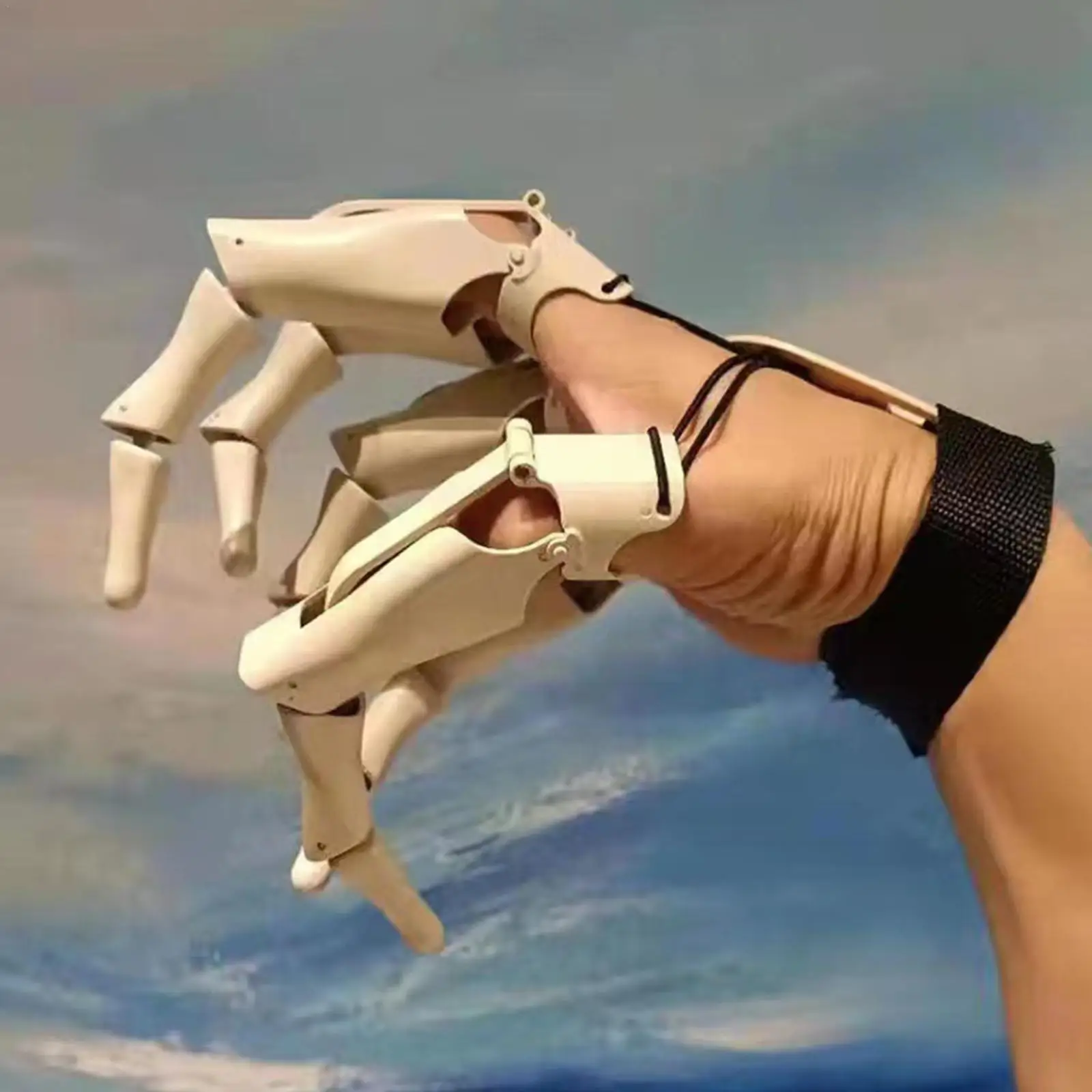 

Halloween Articulated Finger Gloves Flexible Funny Toy Hand Claw Model Costume Props Flexible Party 1Pair Tricky Stock Ghos C1R1
