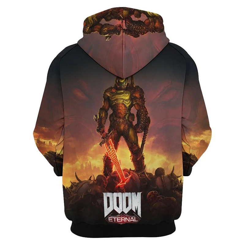 

Doom Eternal Graphic Hoodie for Men Clothing 3D FPS Game Printed New in Hoodies Women Harajuku Fashion y2k Pullover Hooded Hoody
