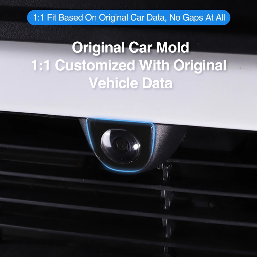 Фото Для Tesla Model Y Juniper YL 2025 2026: 2 шт. защитных накладок на линзы камер переднего и заднего бампера, устойчивых к царапинам и загрязнениям №2