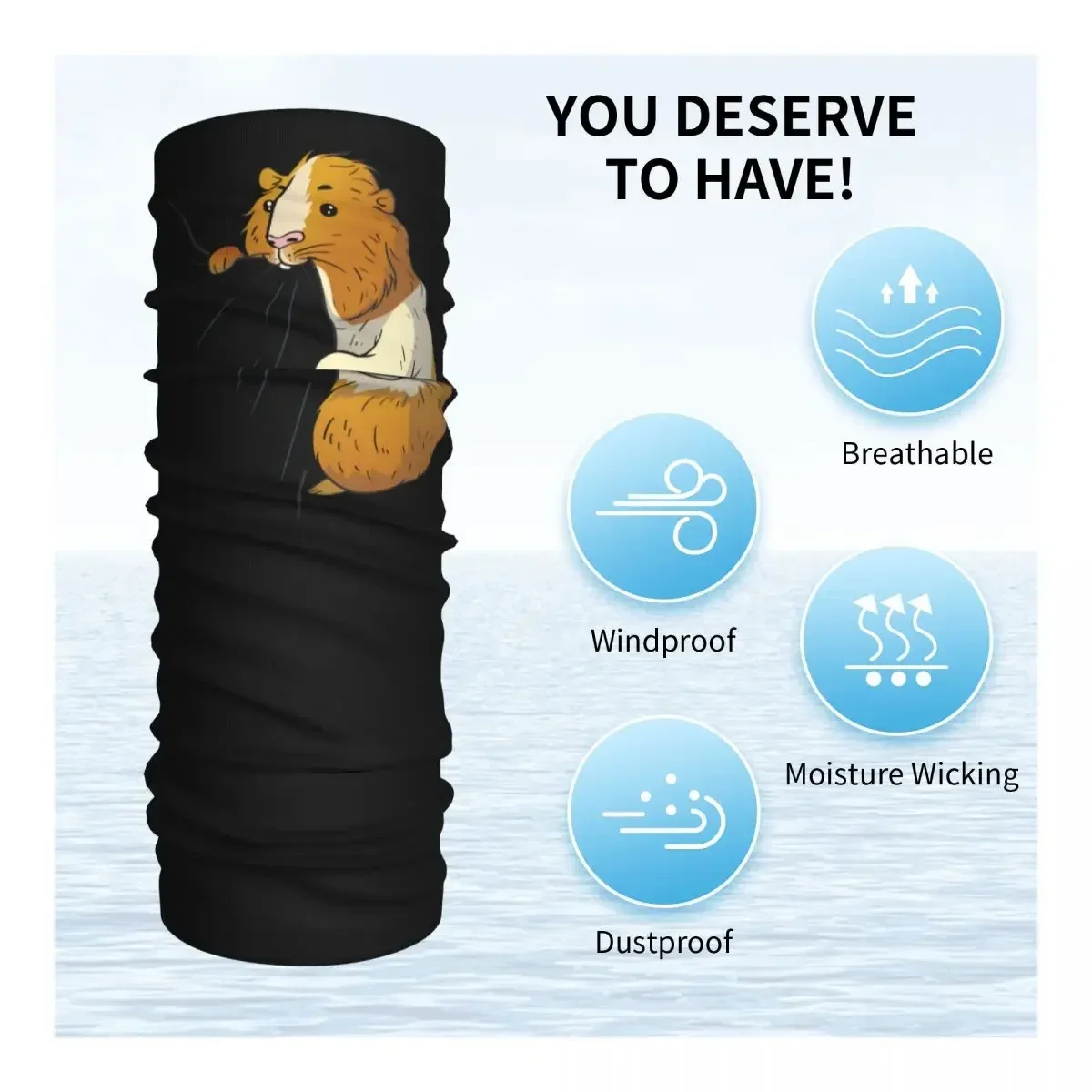 Симпатичная морская свинья голодная набивка владелец питомца бандана для шеи