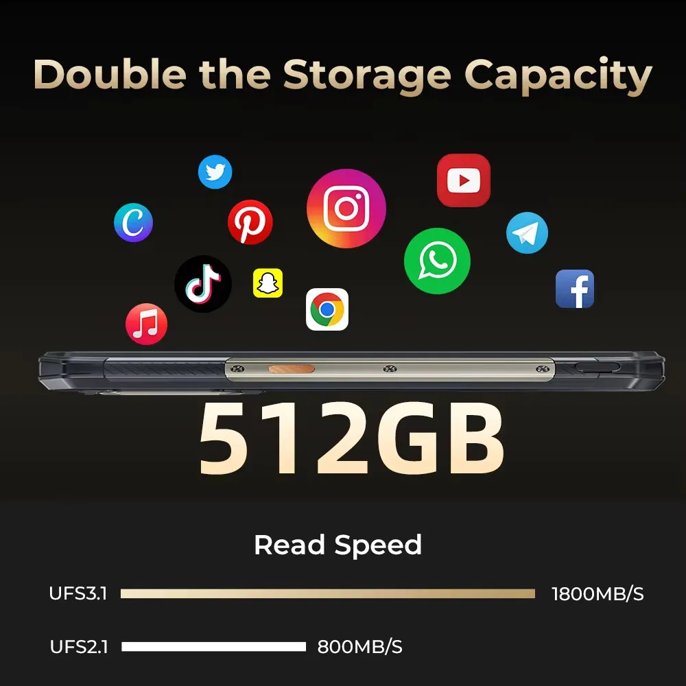 Прочный смартфон Oukitel WP30 Pro 5G 120 Вт android 13 12 ГБ + 512 11000 мАч 6 78 дюйма мобильный телефон