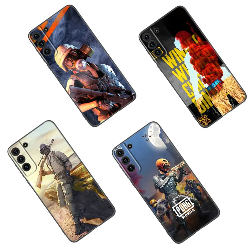Pubg Game Phone Case For Samsung Galaxy S23 S22 S21 S20 Ultra FE S10E S10 Lite S9 S8 Plus S7 S6 Edge Soft TPU Black Cover