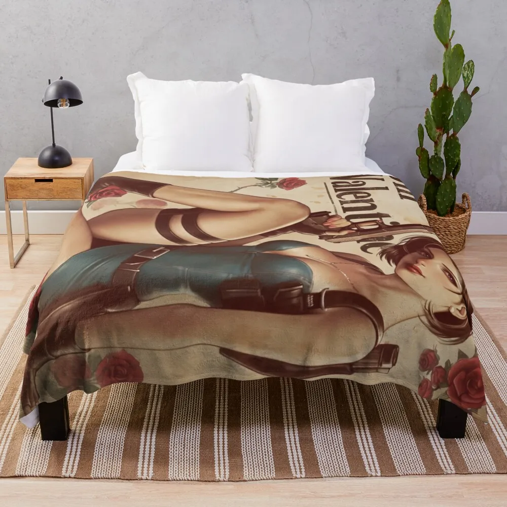 Одеяло Pinup Jill на день Святого Валентина дорожное одеяло винтажные декоративные