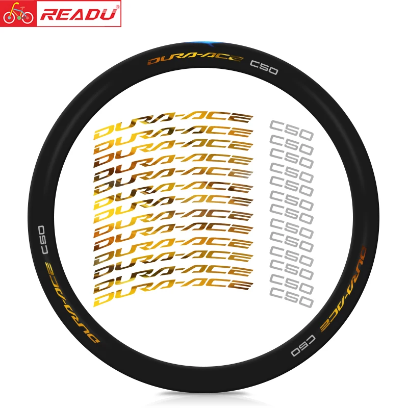 

READU Road Bike R9270-DA C50 RIM Sticker Bicycle Wheel Set Stickers Personalized Decoration Waterproof Sunscreen Cycling Decals