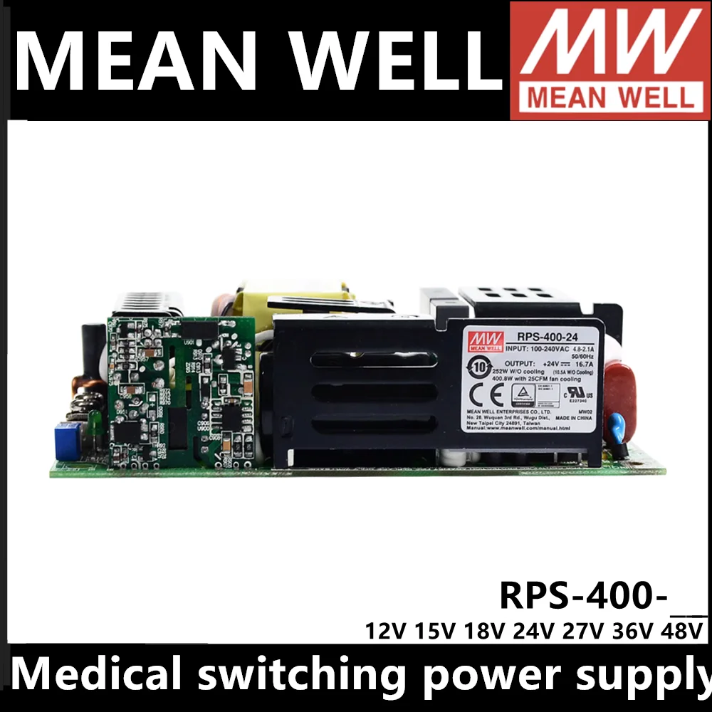 

MEAN WELL RPS-400-12 RPS-400-15 RPS-400-18 RPS-400-24 RPS-400-27 RPS-400-36 RPS-400-48 Medical switching power supply PCB type