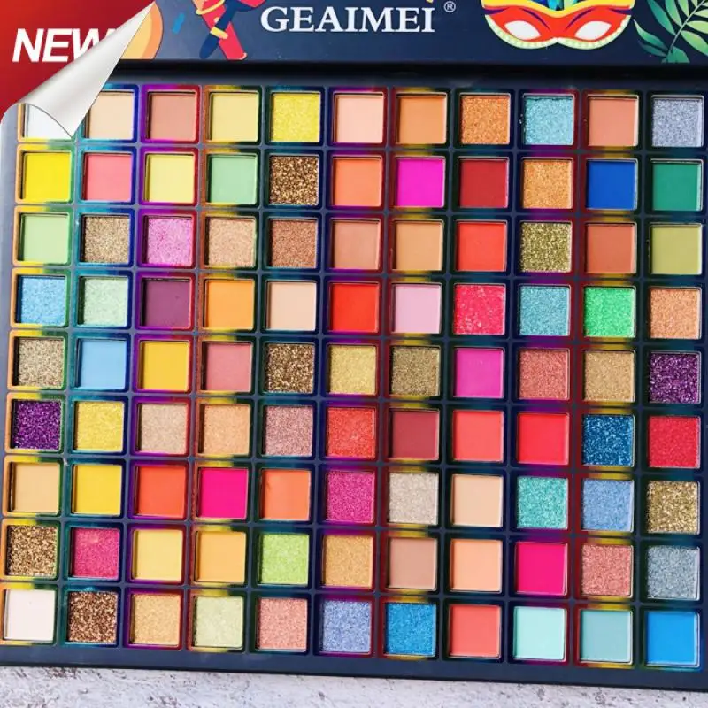 

99 Colors Eye Makeup Powder Carnival Eyeshadow Palette Neon Pigment Matte Glitter High-gloss Pearlescent Waterproof Тени