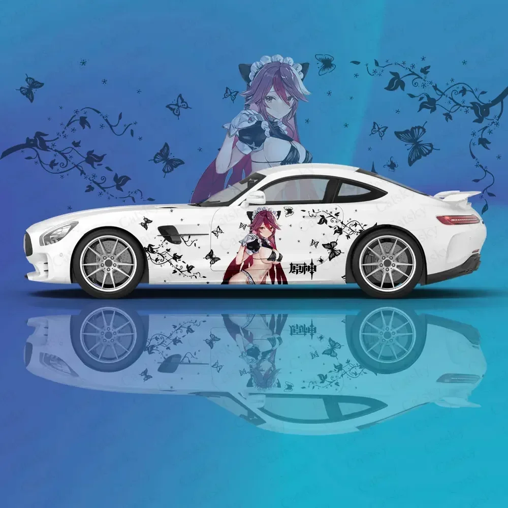 Rosaria Genshin Противоударная наклейка с животными на автомобиль защитная пленка