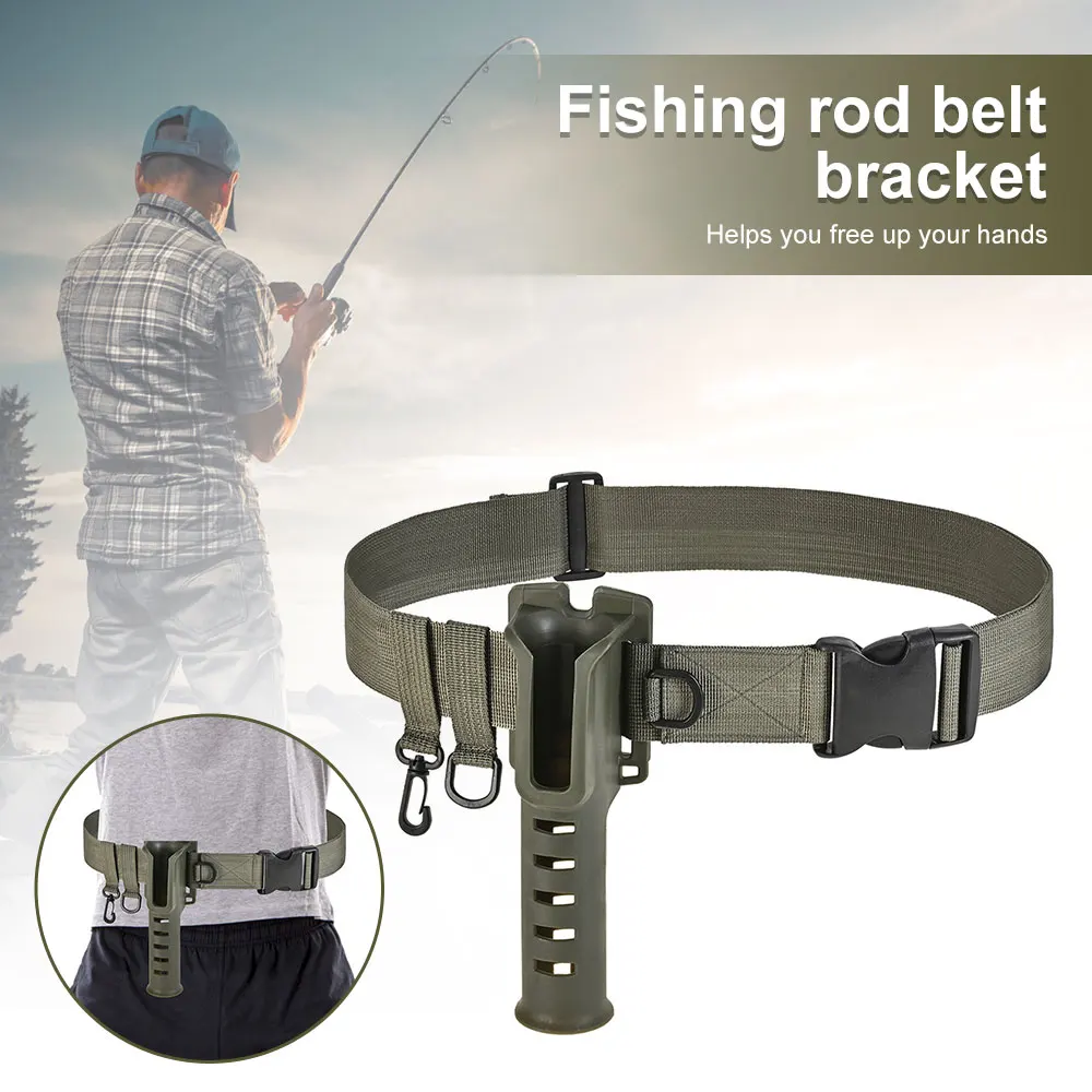 

Adjustable Waist Fishing Rod Holder Fishing Rod Pole Inserter Portable Belt Rod Holder Fishing Gear Tackles Accessories