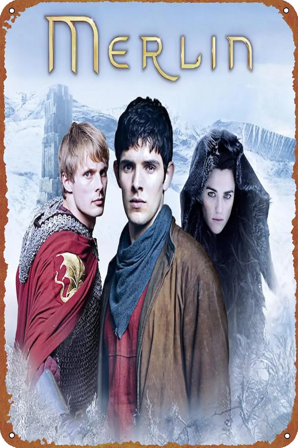 Плакат с фильмом Мерлин настенный декор вывеска-12x8 дюймов металлическая вывеска