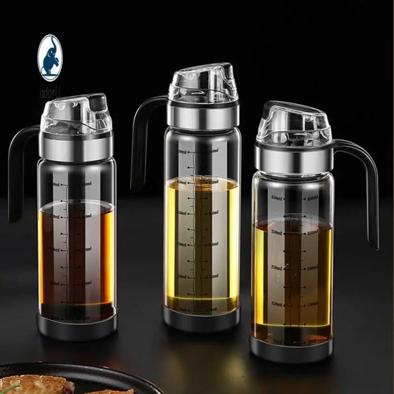 

Meterable Glass Oil Bottle Leak Proof Oil Dispenser Kitchen Tools Gravity Oil Bottle Quantitative Transparent Oil Bottle