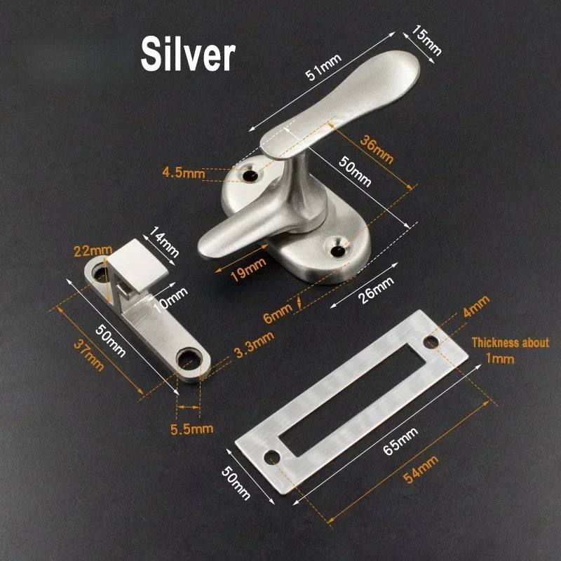 

Болты Для Дверей Из Нержавеющей Стали С Двумя Вырезами 90° ° /180 ° Складной Замок-защелка