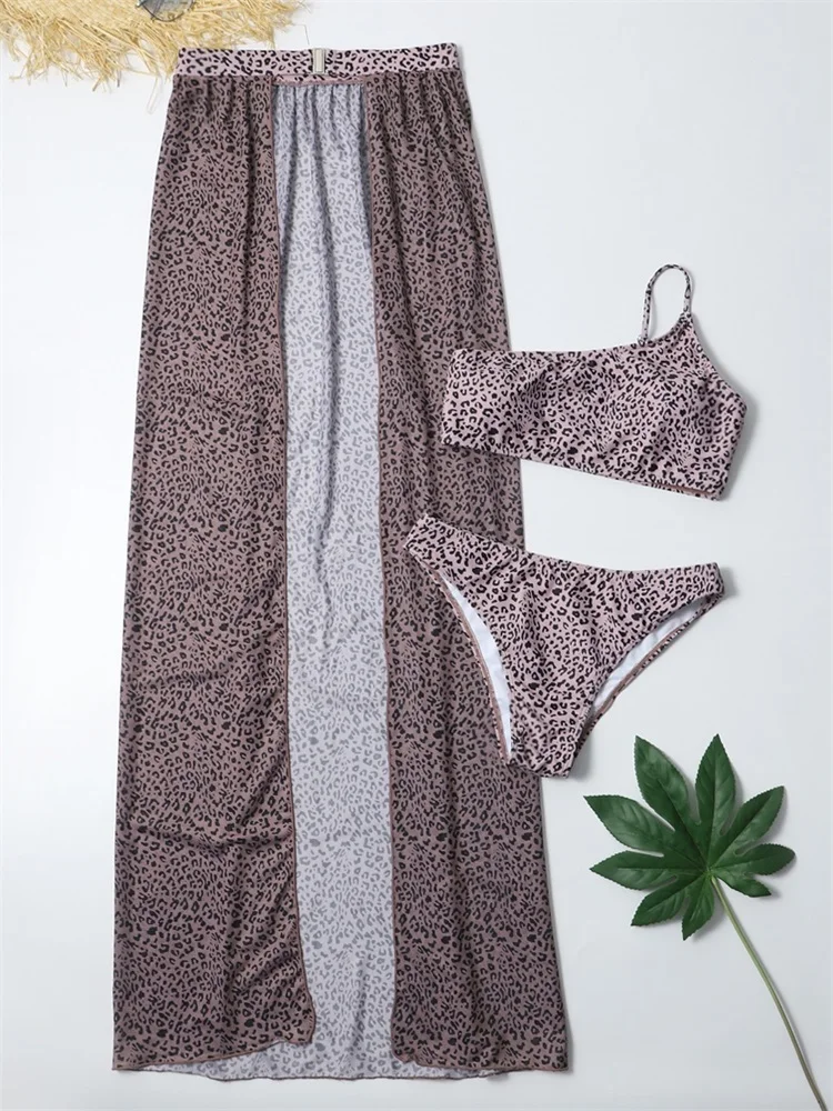 Бикини Miyouj в одно касание купальник с леопардовым принтом женский