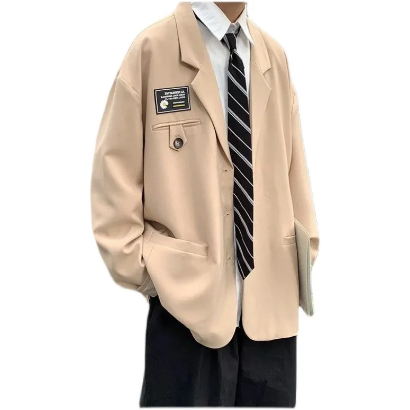 Весенне-осенние костюмы Dk мужские пиджаки комплект из трех предметов Jk мужская