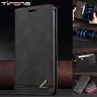 Кожаный чехол с защитой от кражи для Xiaomi Poco X4 X3 M4 NFC GT F3 M3 12 11T 10 10T 9T Note 10 Pro Lite Ultra Flip Wallet Phone Cover