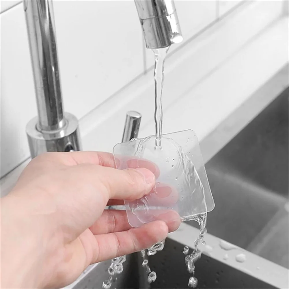 

6x6cm Multifunction Transparent Nano Seamless Double Sided Household Waterproof Wall Hangings Adhesive Glue Tapes