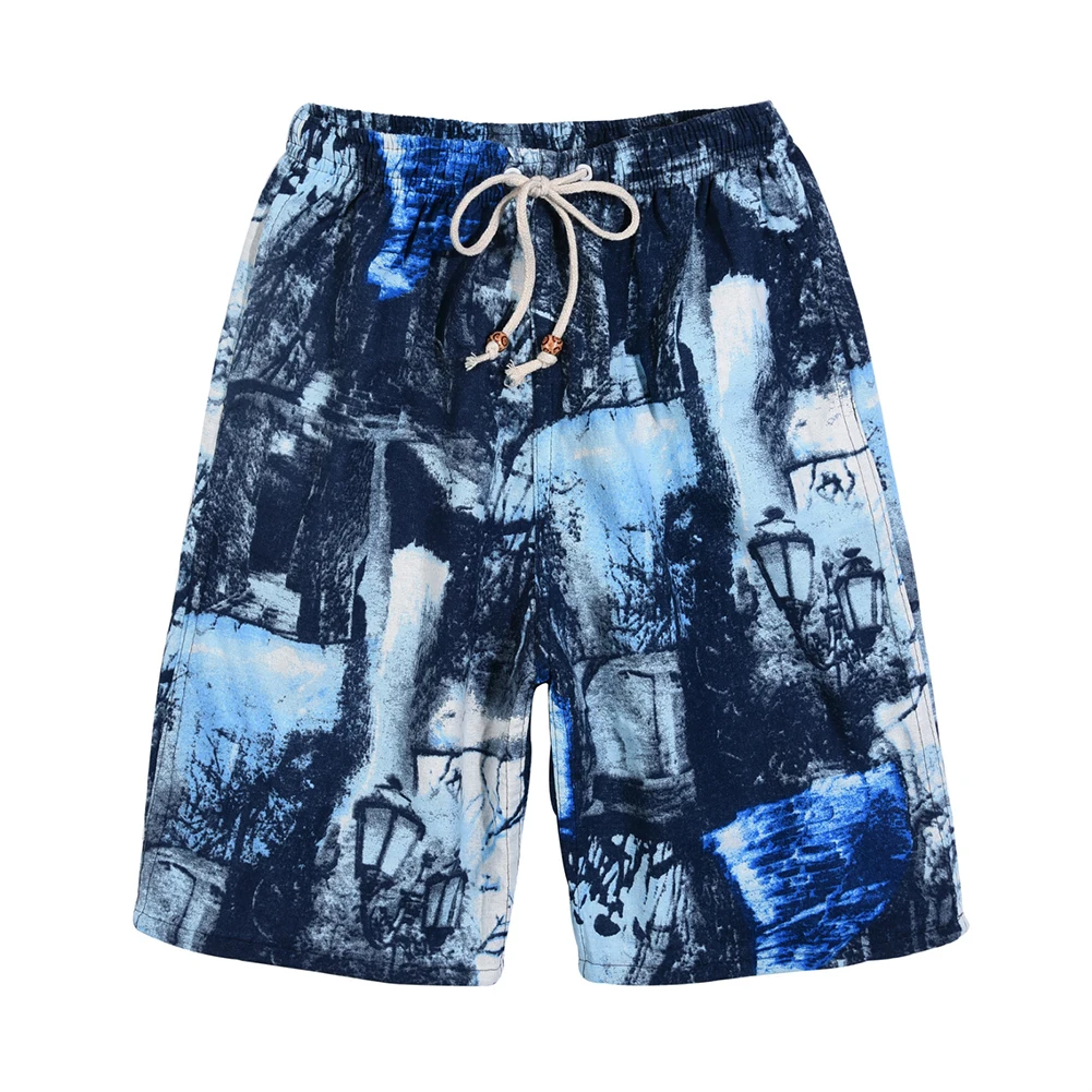 

Swimming Trunks Men Tie-dye Print Drawstring Hawaiian Beach Sport Shorts Swimwear Summer Quick-Drying Swim Surf Board Swimsuit