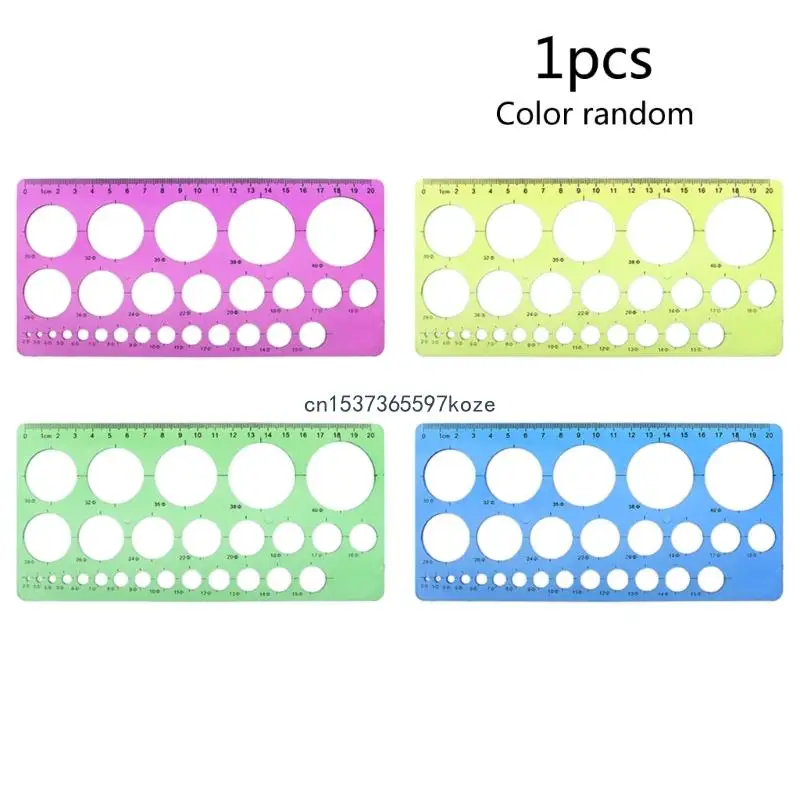

20 for cm Clear Circles Geometric Ruler Template School Stationery for Child Stu