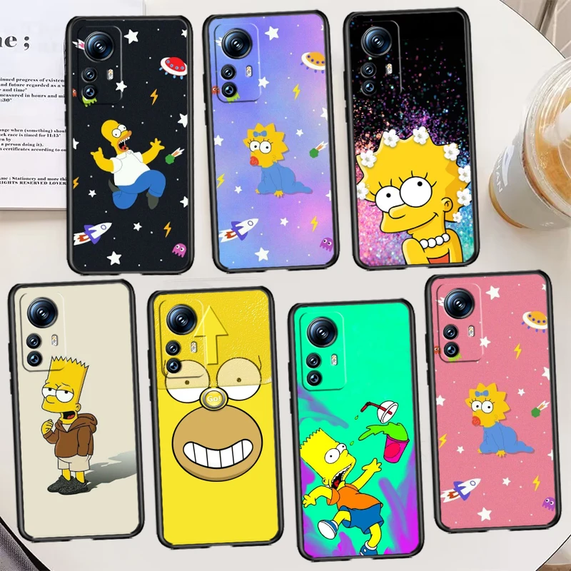 

Fashion Simpsons Family Case For Xiaomi Mi 12T 12S 12X 12 11 11T 11i 10T 10 9 Pro Lite Ultra 5G Soft Black Phone Cover