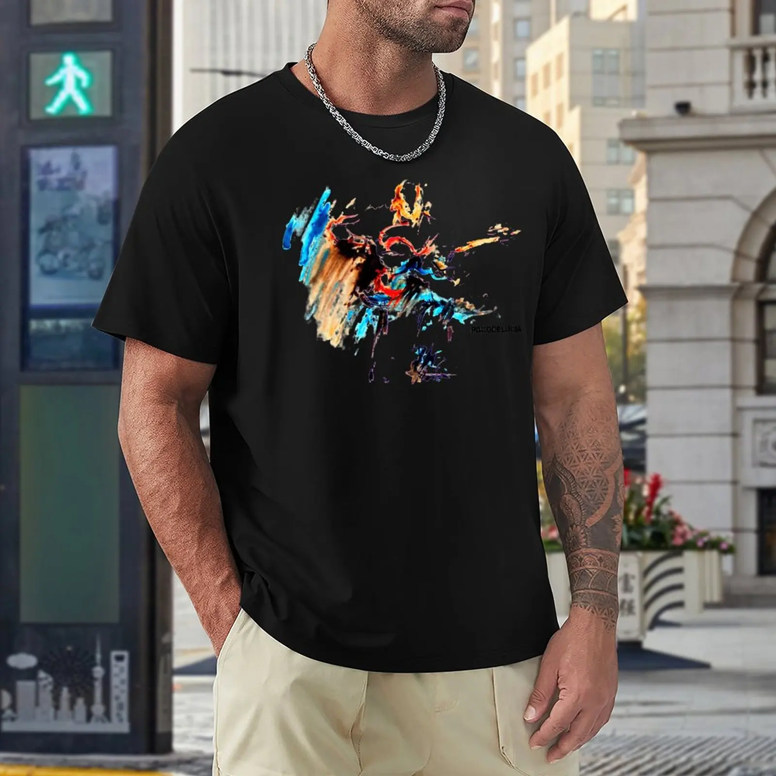 

T-shirts Paco De And Lucia Sticker Funny Graphic Home USA Size High Quality