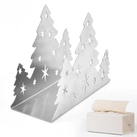 stainless steel christmas tree tissue box freestanding tissue holder dispenser for kitchen countertops dining picnic table