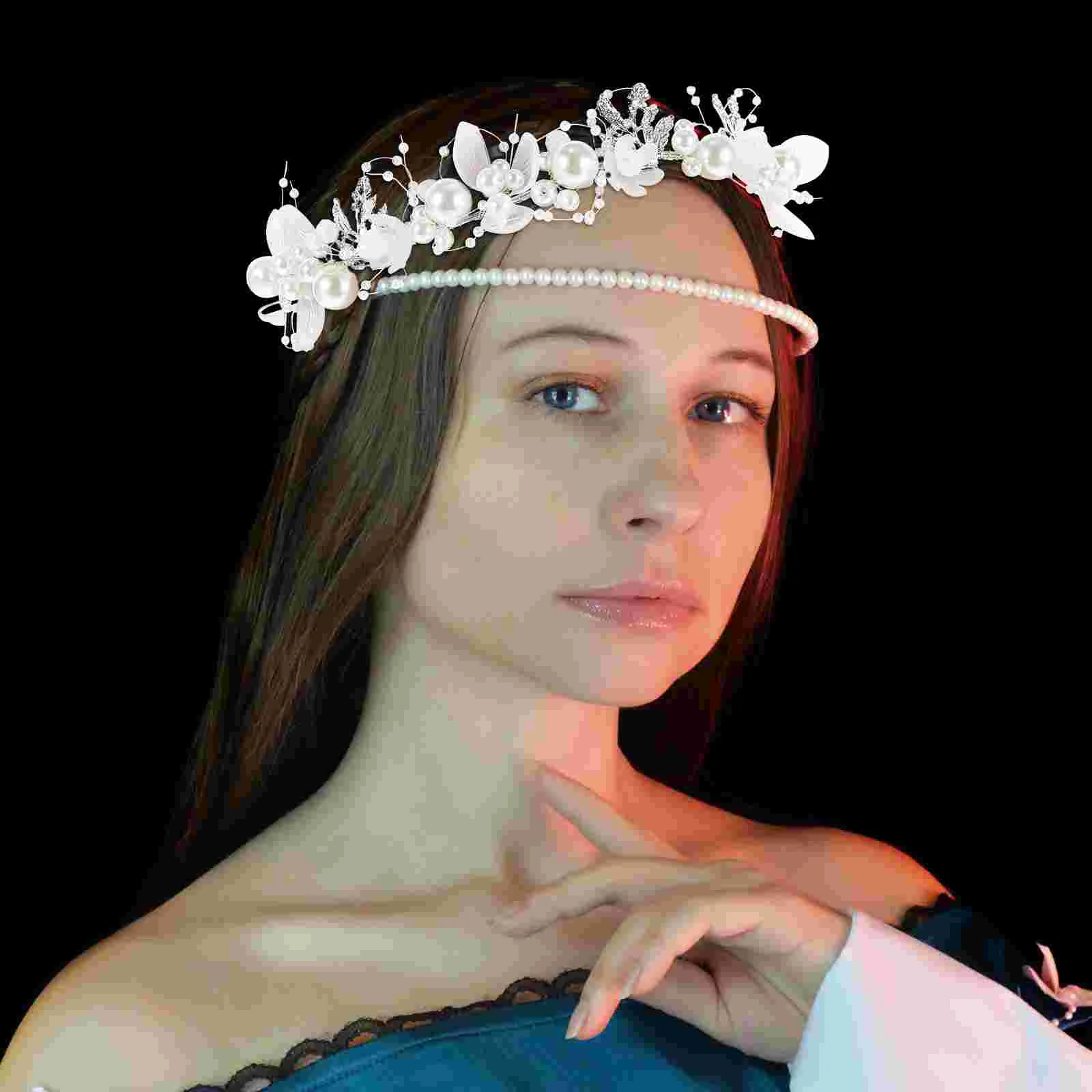 Ленты для волос девочек повязка на голову с цветком и жемчугом модный головной