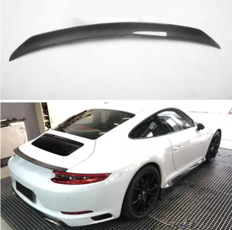 

Spoiler For FOR FOR Porsche 911 Carrera 991.2 2016 2017 2018 2019 2020 Rear Wing Lip Tail Trunk Spoilers Real Carbon Fiber