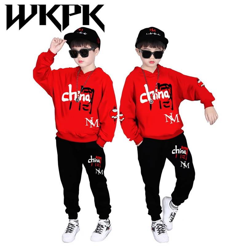 

WKPK 4-18 Year Boy Clothes New Spring Hooded Coa Long Sleeve Children Clothing Cotton Comfortable Outdoor Casual Kids Sportswear